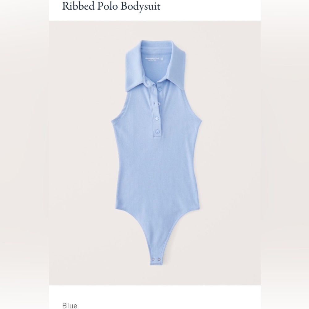 Abercrombie & Fitch Ribbed Polo Bodysuit